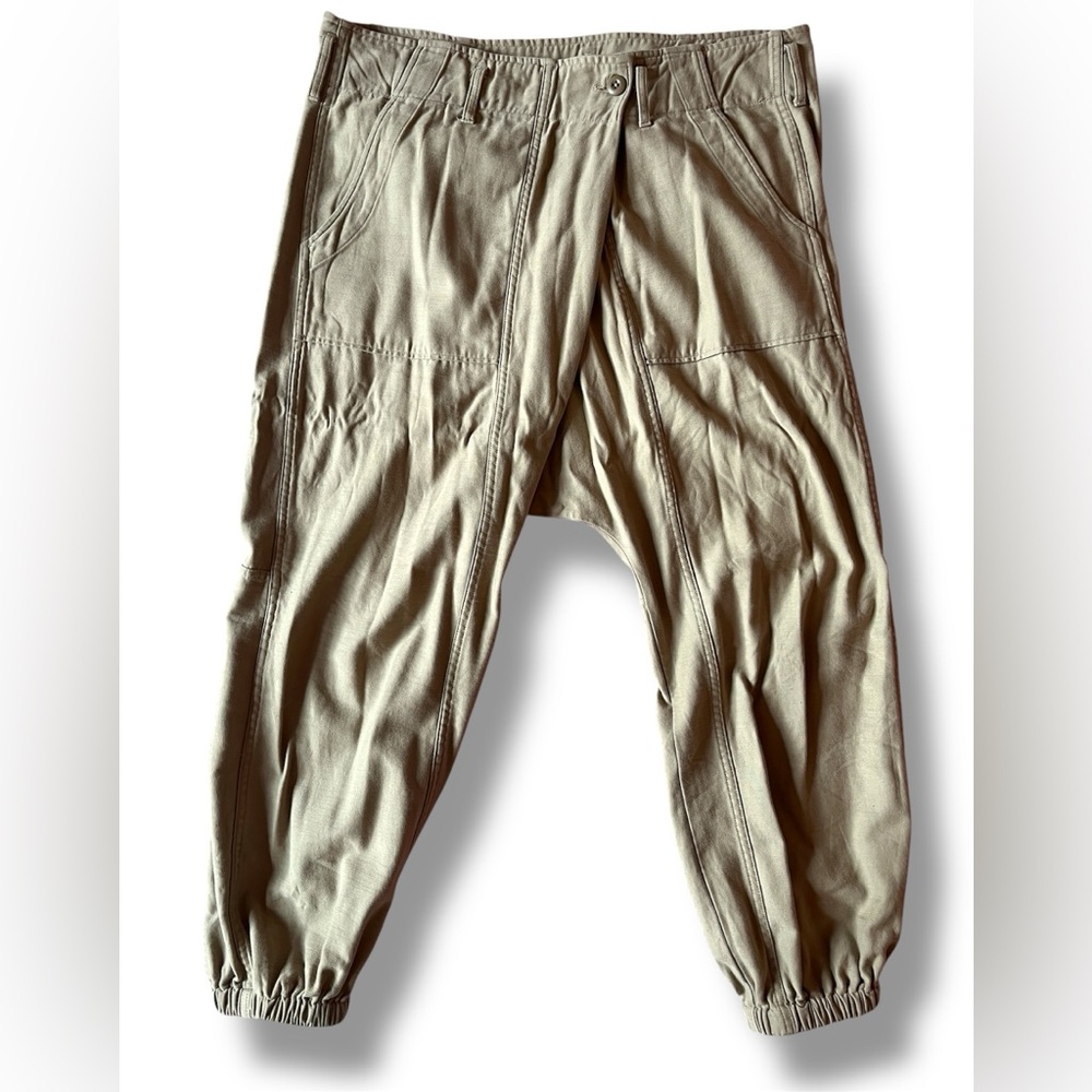 R13 Women's Cargo Drop-Crotch Pants — Olive khaki